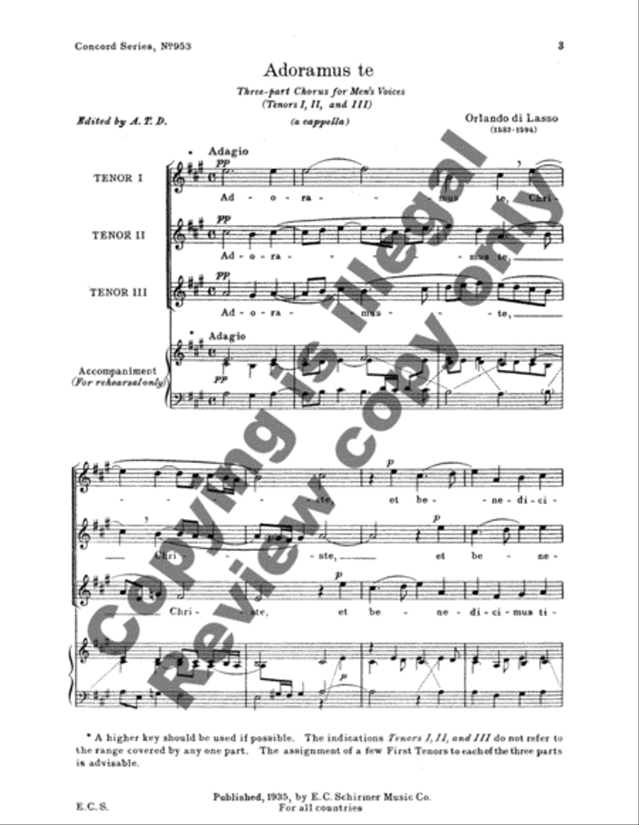 Adoramus te, Christe Adoramus te, Christe A Cappella scores gallery preview page 3
