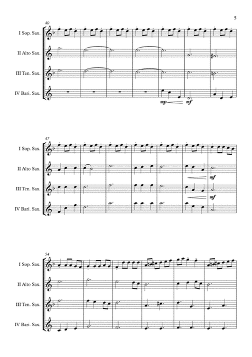 "Carol Of The Bells" (Pentatonix Style) Saxophone Quartet (SATB) arr. Adrian Wagner image number null