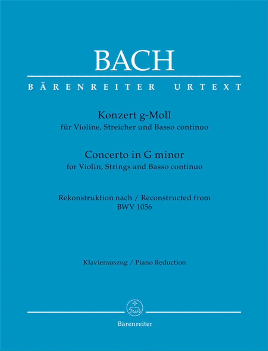 Concerto for Violin, Strings and Basso Continuo in G minor Violin Solo scores gallery preview page 1