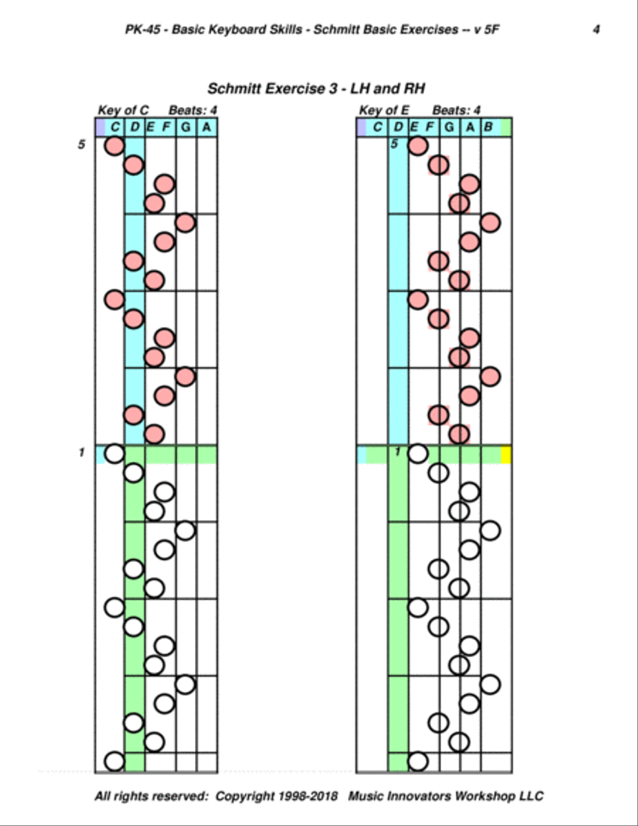 PK-45 - Basic Keyboard Skills - Schmitt Exercises Small Ensemble scores gallery preview page 4