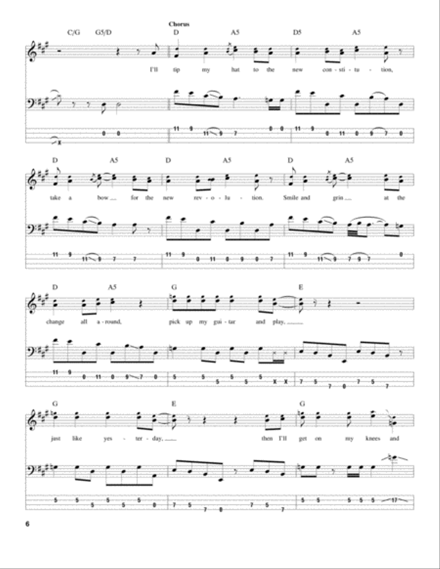 Won't Get Fooled Again Guitar Tablature scores gallery preview page 6