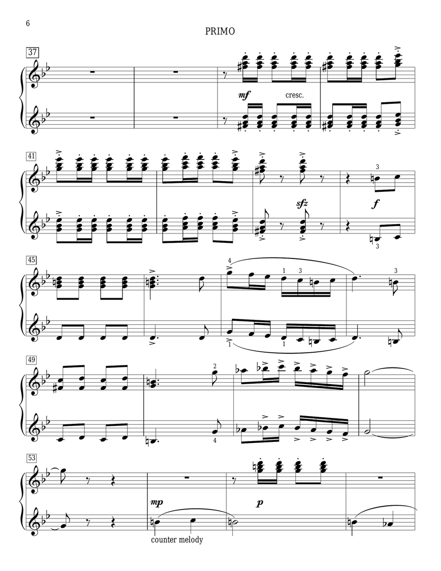 Espana Cani Piano Duet scores gallery preview page 6