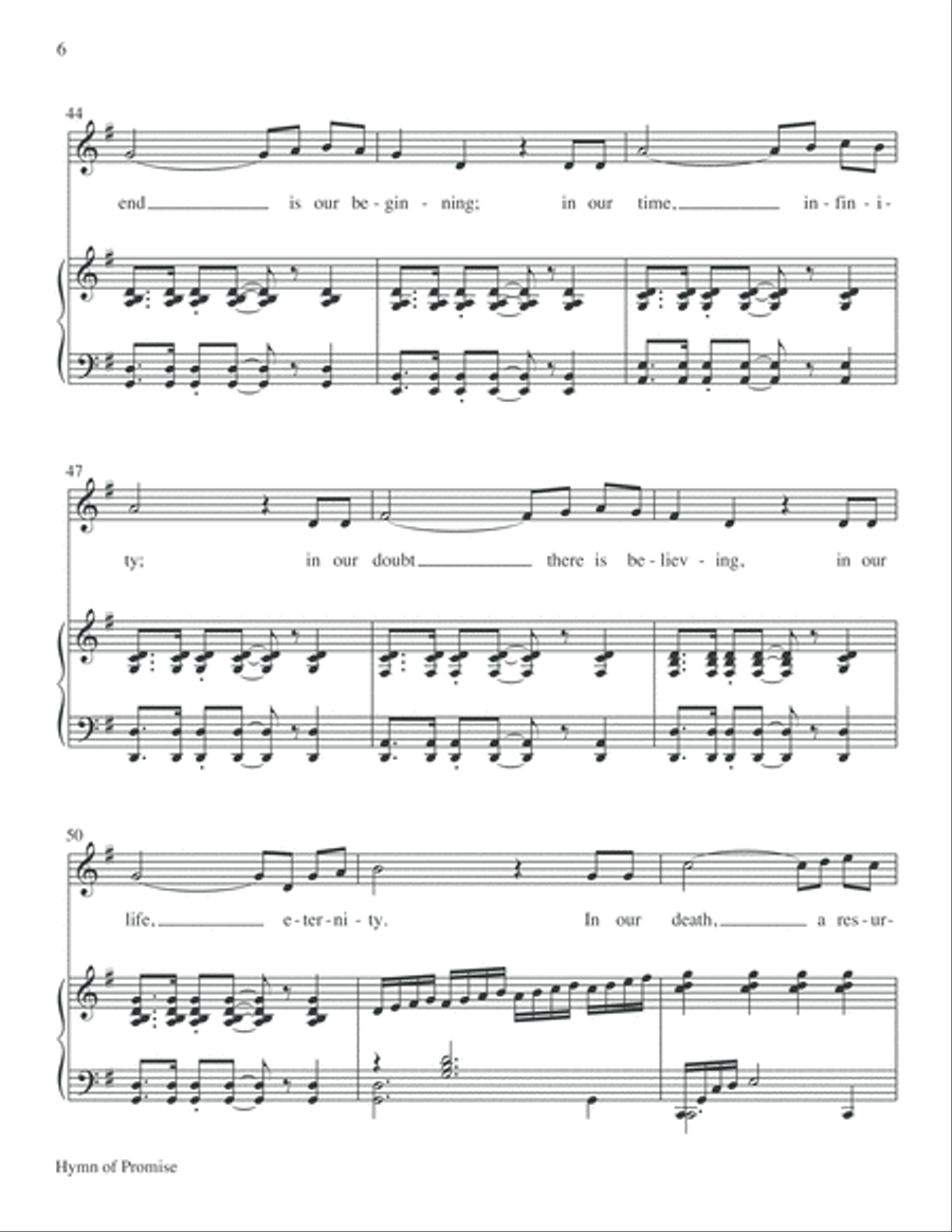 Hymn of Promise Choir scores gallery preview page 6