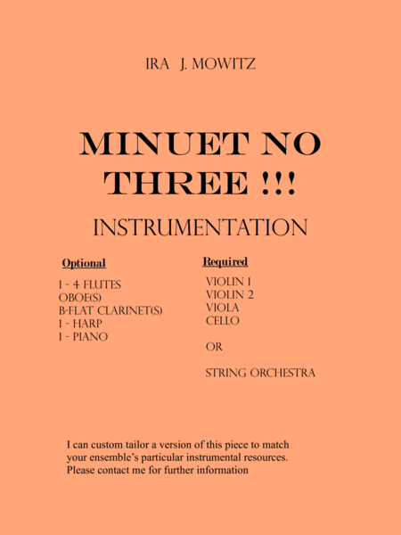 MINUET NO THREE !!! - orchestra version image number null
