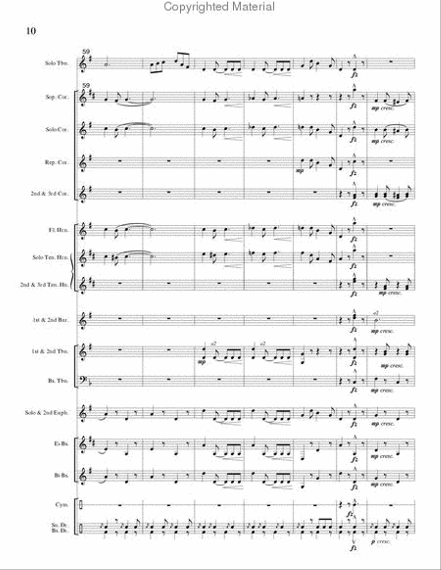 Seventy-Six Trombones (trombone and brass band) Brass Band scores gallery preview page 11