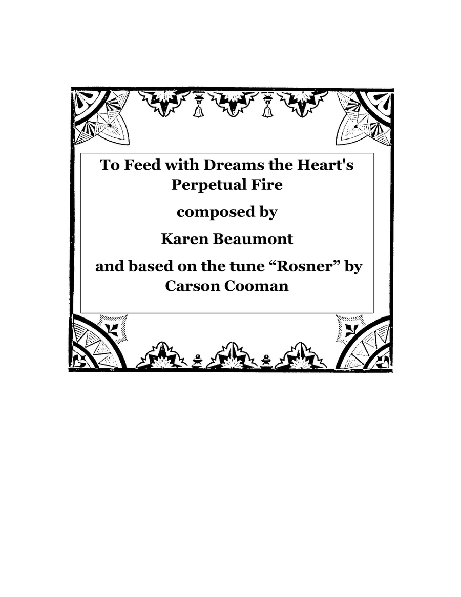 To Feed with Dreams the Heart's Perpetual Fire (manuals only) Organ Solo scores gallery preview page 1