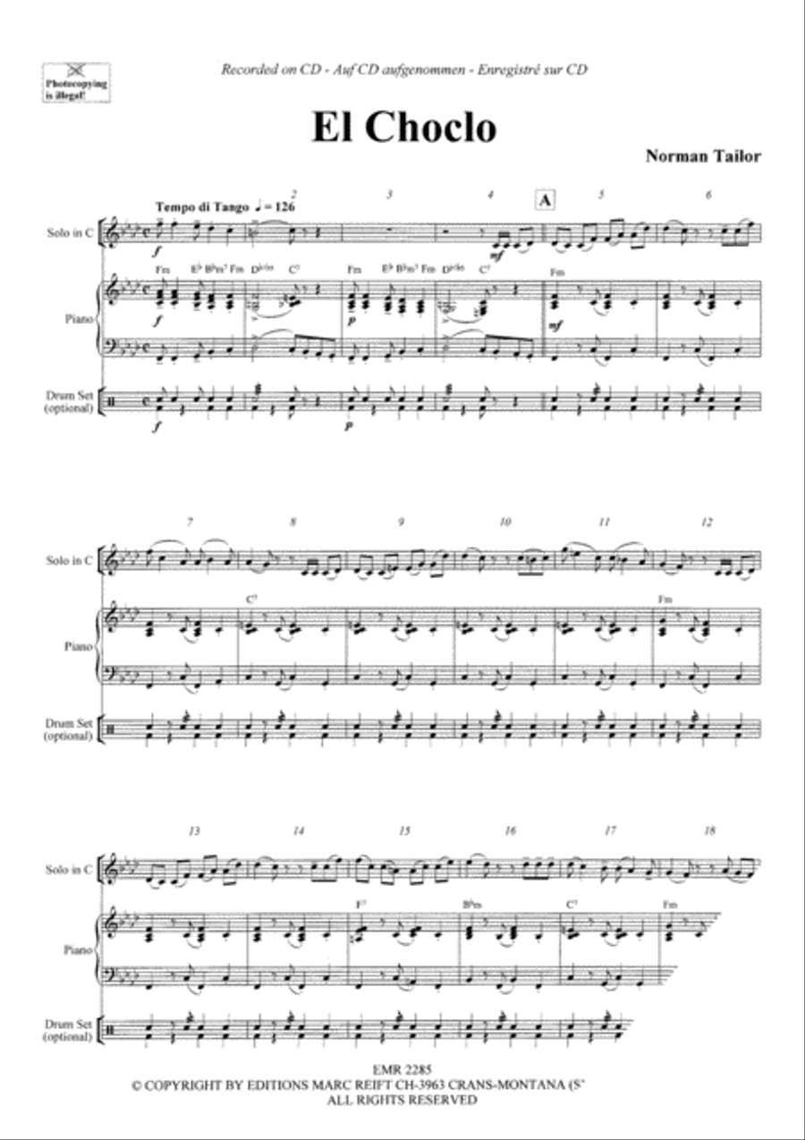 El Choclo Clarinet Solo scores gallery preview page 3