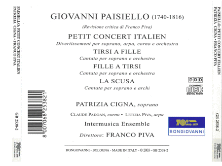 Petit Concert Italien Tirsi