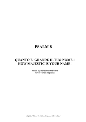 Book cover for Psalm 8 - HOW MAJESTIC IS YOUR NAME! - B. Marcello - Arr. for SATB Choir and Organ - English and Ita