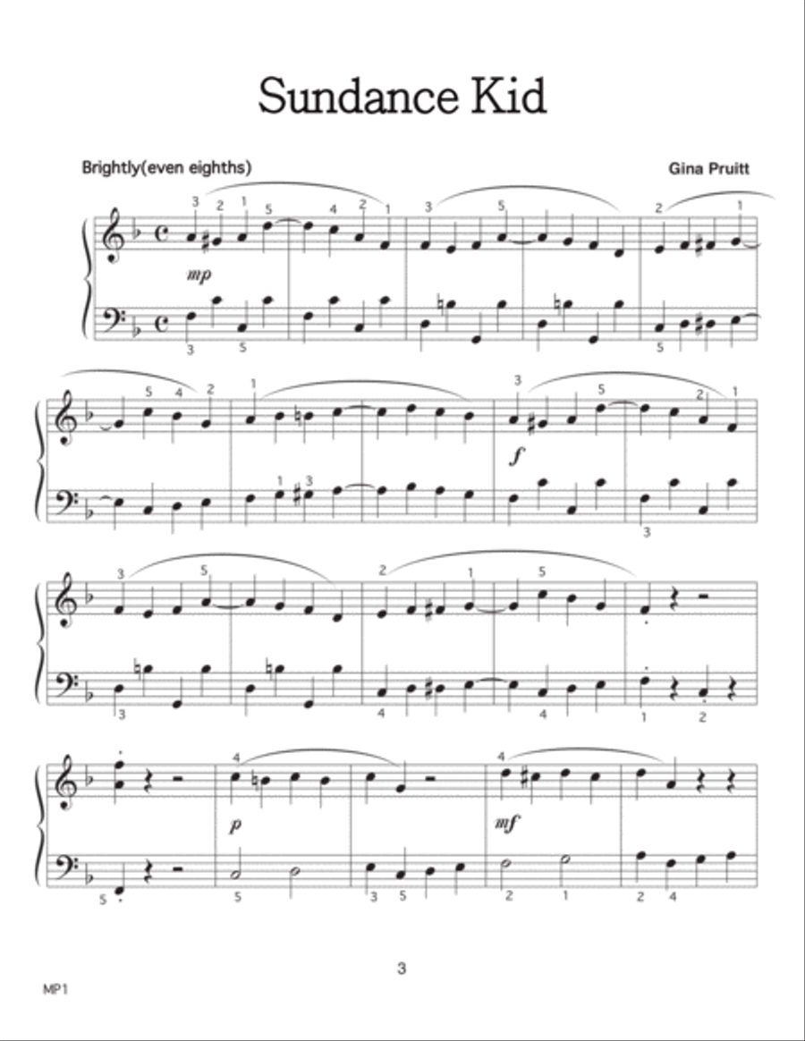 Rockin' Roundup-easy jazz piano solos Piano Solo scores gallery preview page 5