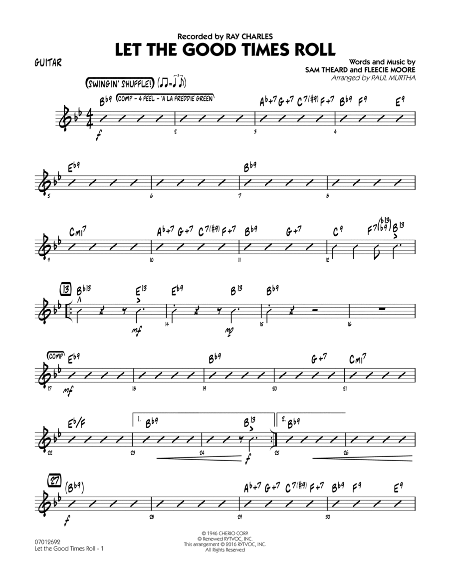 Let the Good Times Roll - Guitar
