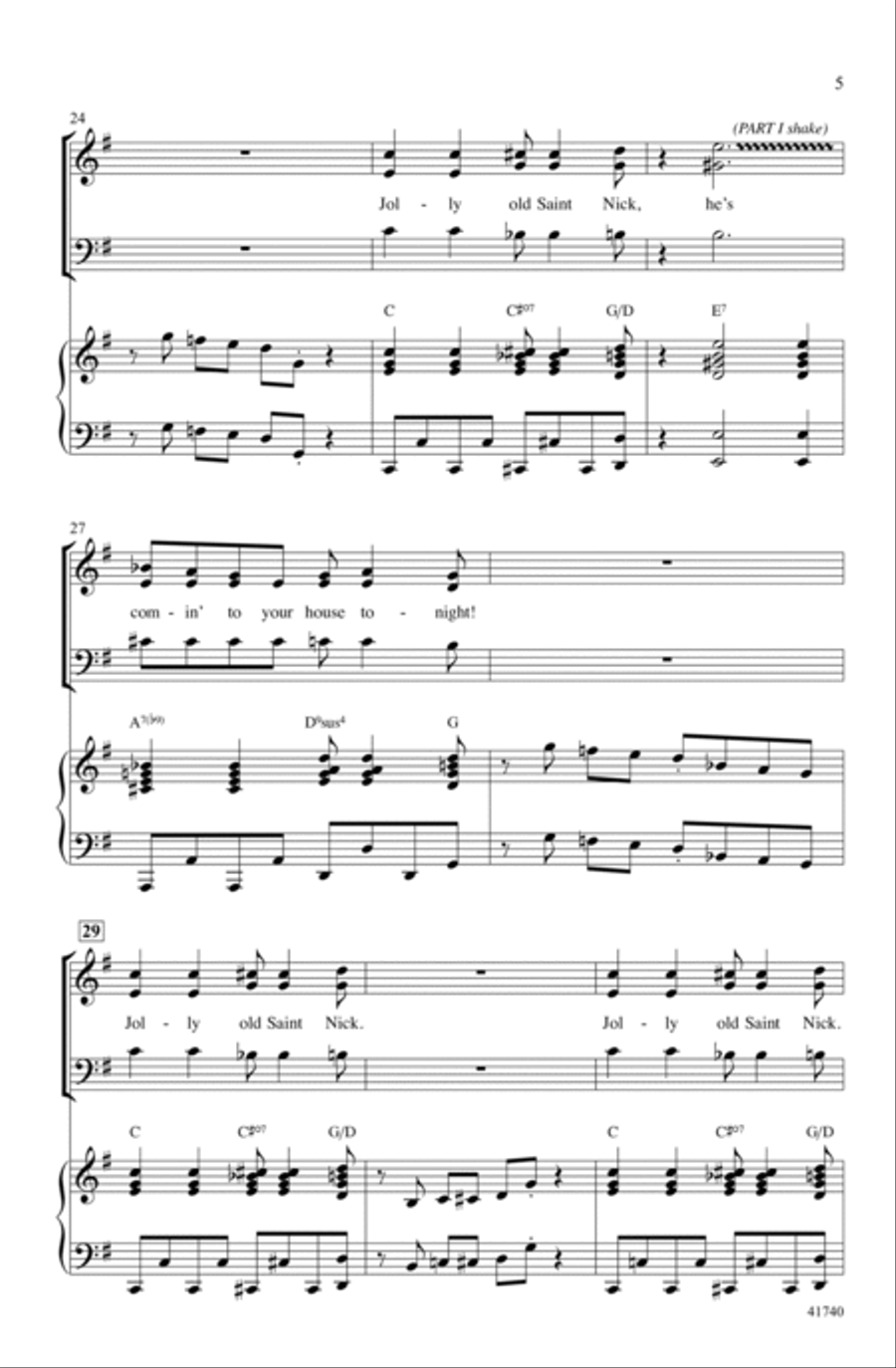 Jolly Old Saint Nick! Choir scores gallery preview page 4