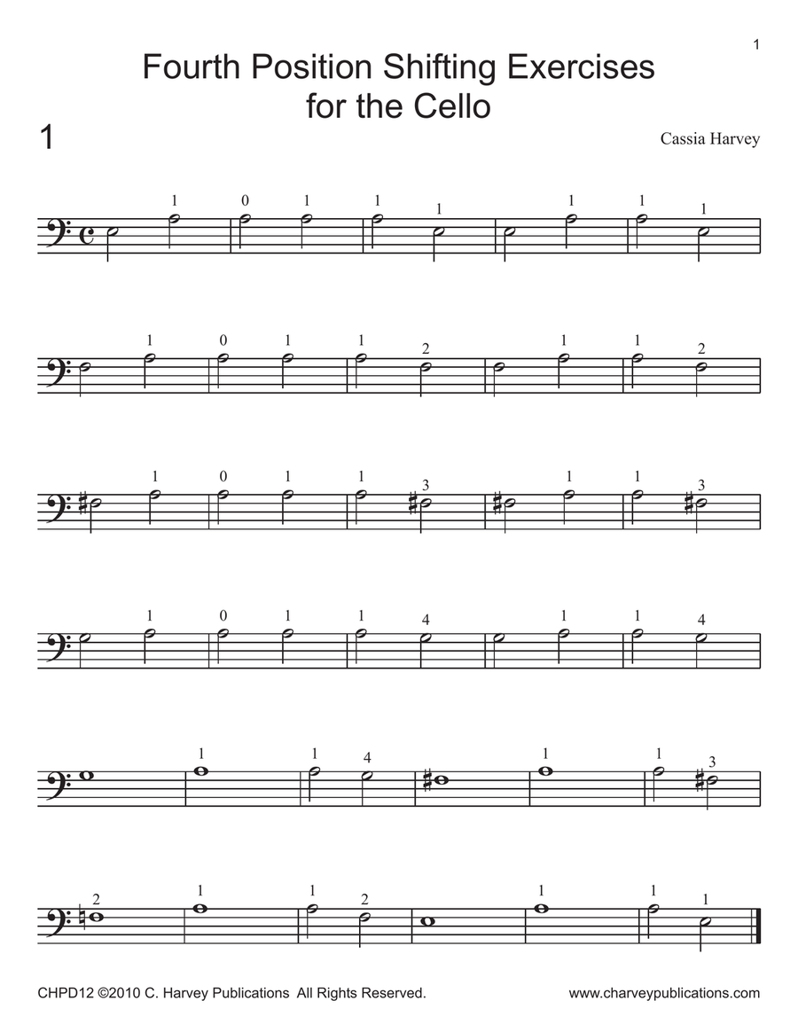 Fourth Position Shifting Exercises for the Cello Cello Solo scores gallery preview page 3