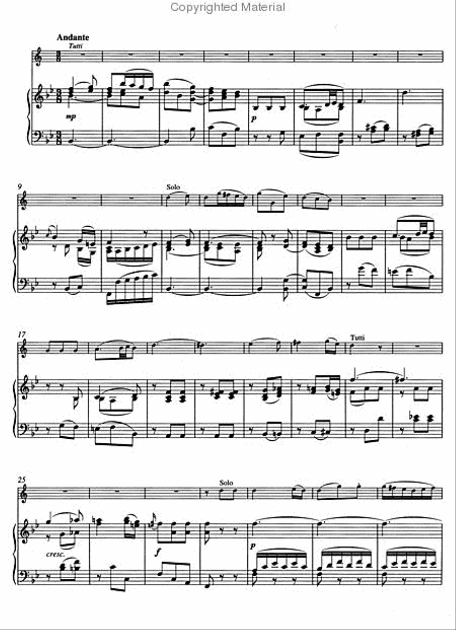 Concerto for Horn and Orchestra No. 2 E flat major KV 417 Piano scores gallery preview page 4