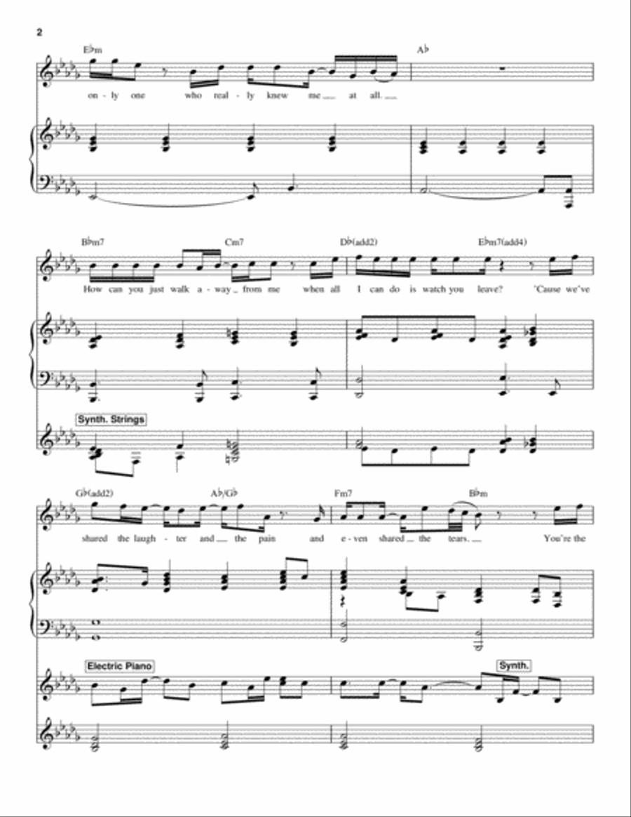 Against All Odds (Take A Look At Me Now) Piano scores gallery preview page 2