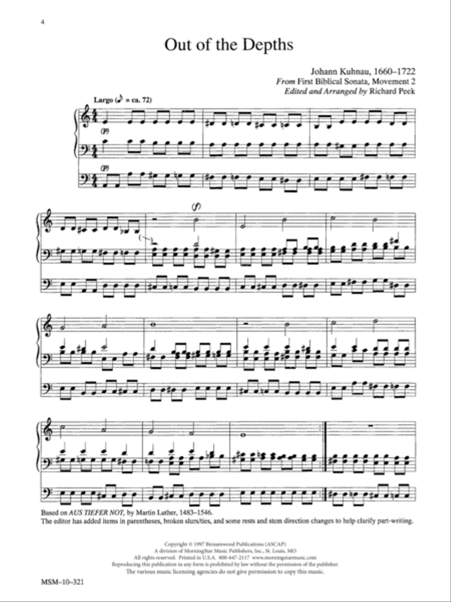 Out of the Depths Out of the Depths Organ scores gallery preview page 1