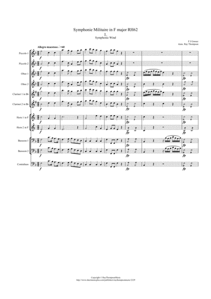 Gossec: Symphonie Militaire in F major RH62 Mvt. I - symphonic wind image number null