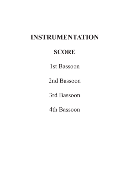 Fanfare and Ode To Joy for Bassoon Quartet image number null