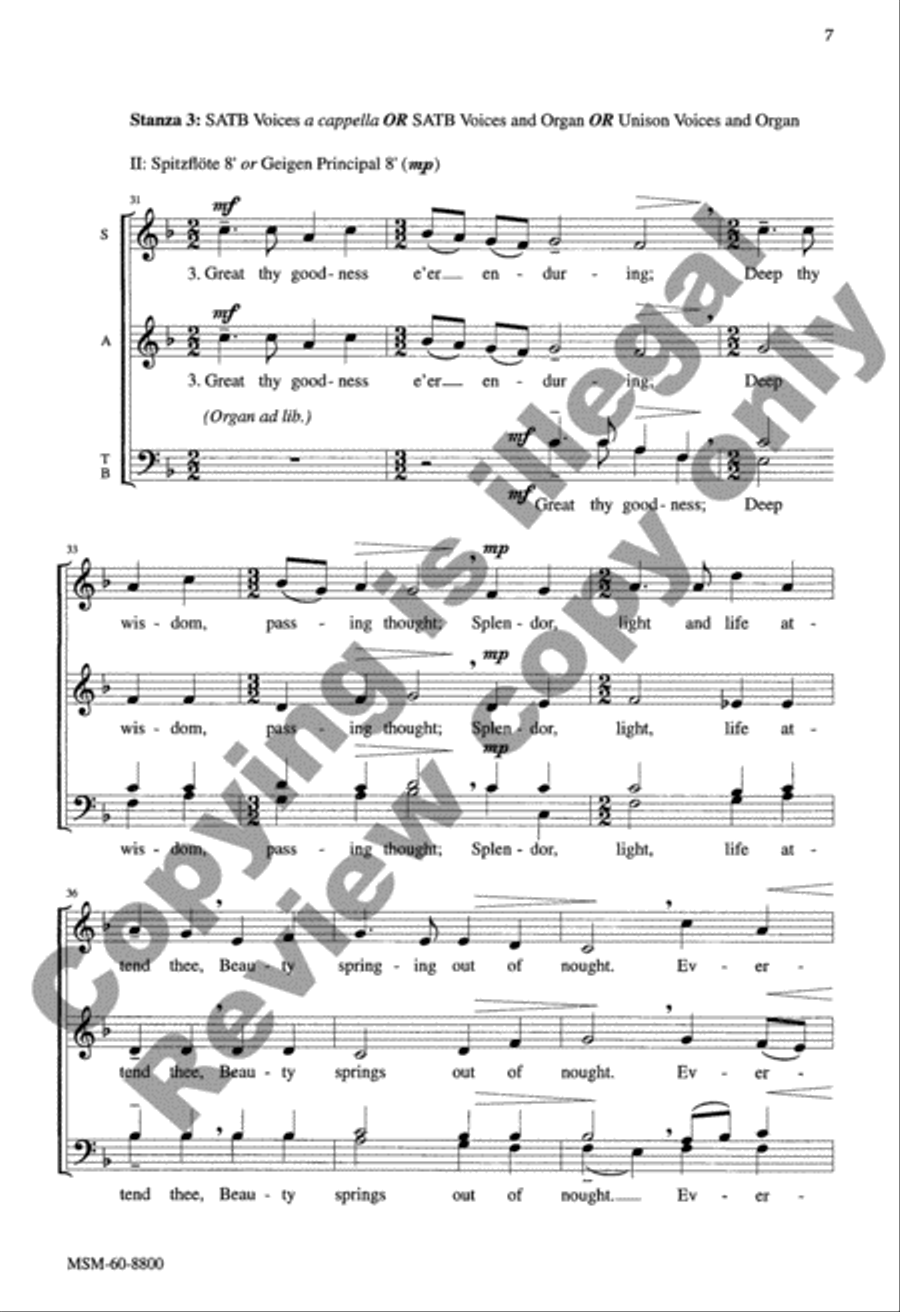 All My Hope on God Is Founded 4-Part scores gallery preview page 7