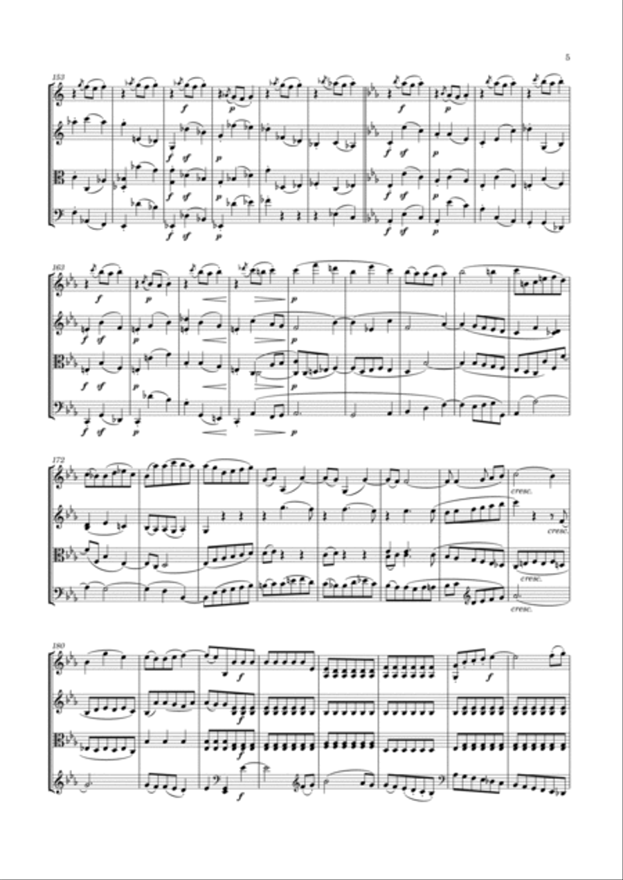 Beethoven - String Quartet No.12 in in E flat major, Op.127 String Quartet scores gallery preview page 6