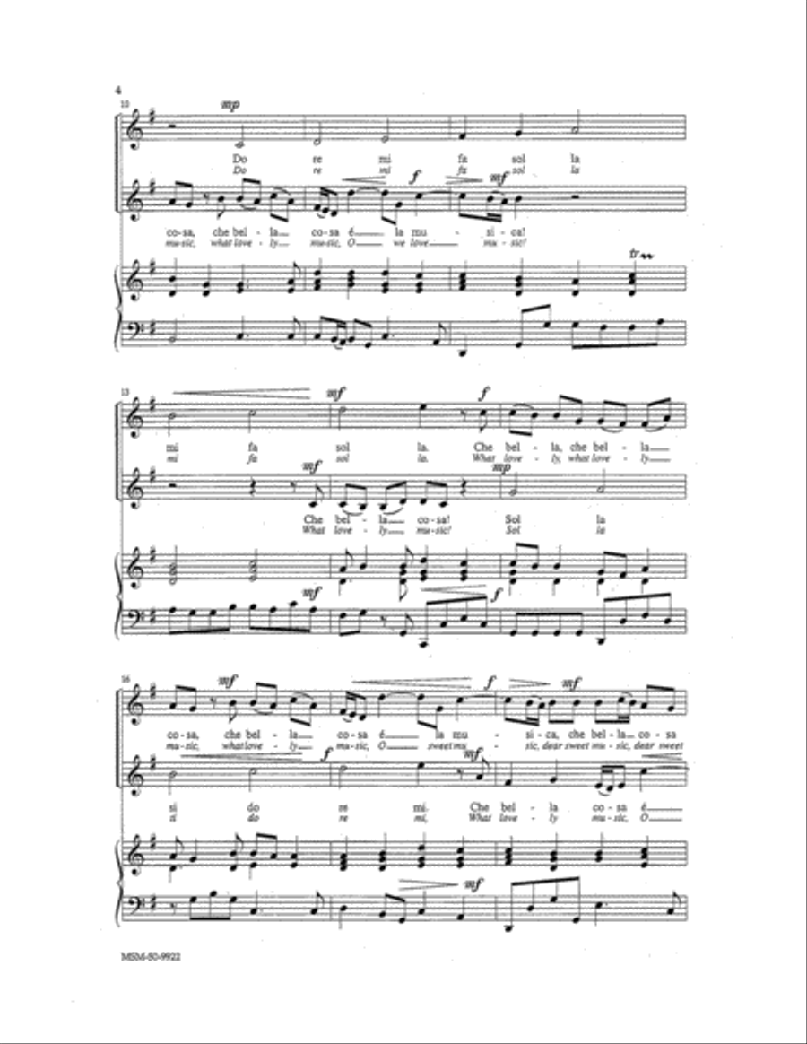 Che bella cosa What Lovely Music SSA scores gallery preview page 3