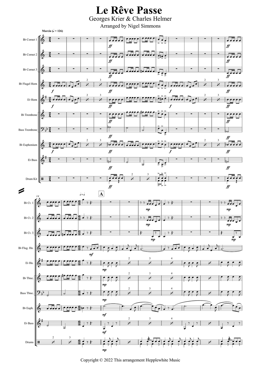 Le Rêve Passe Brass Ensemble scores gallery preview page 1
