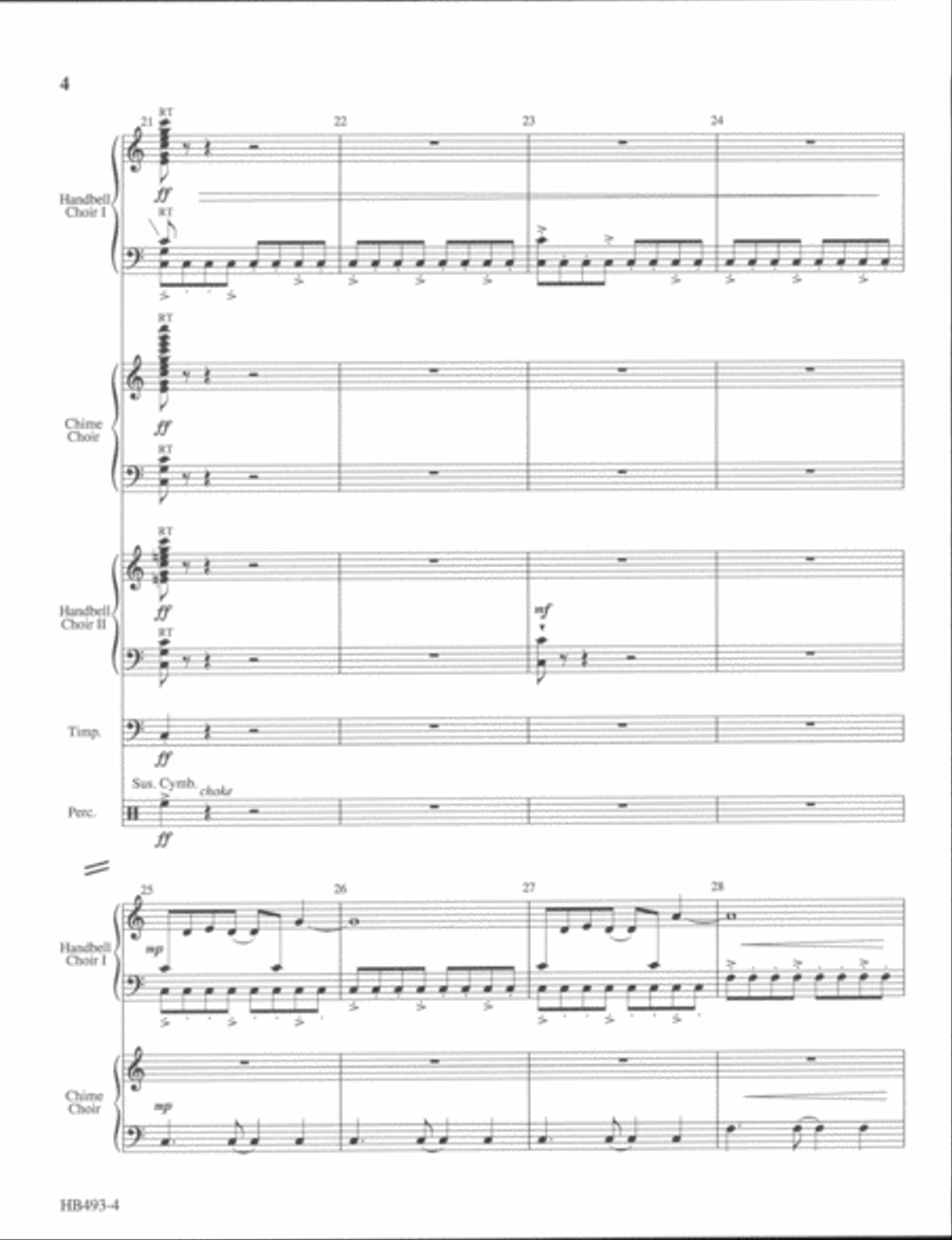 The Light of the World - full score Handbell Choir scores gallery preview page 4