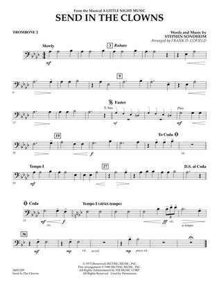 Send in the Clowns (from A Little Night Music) (arr. Frank Cofield) - Trombone 2