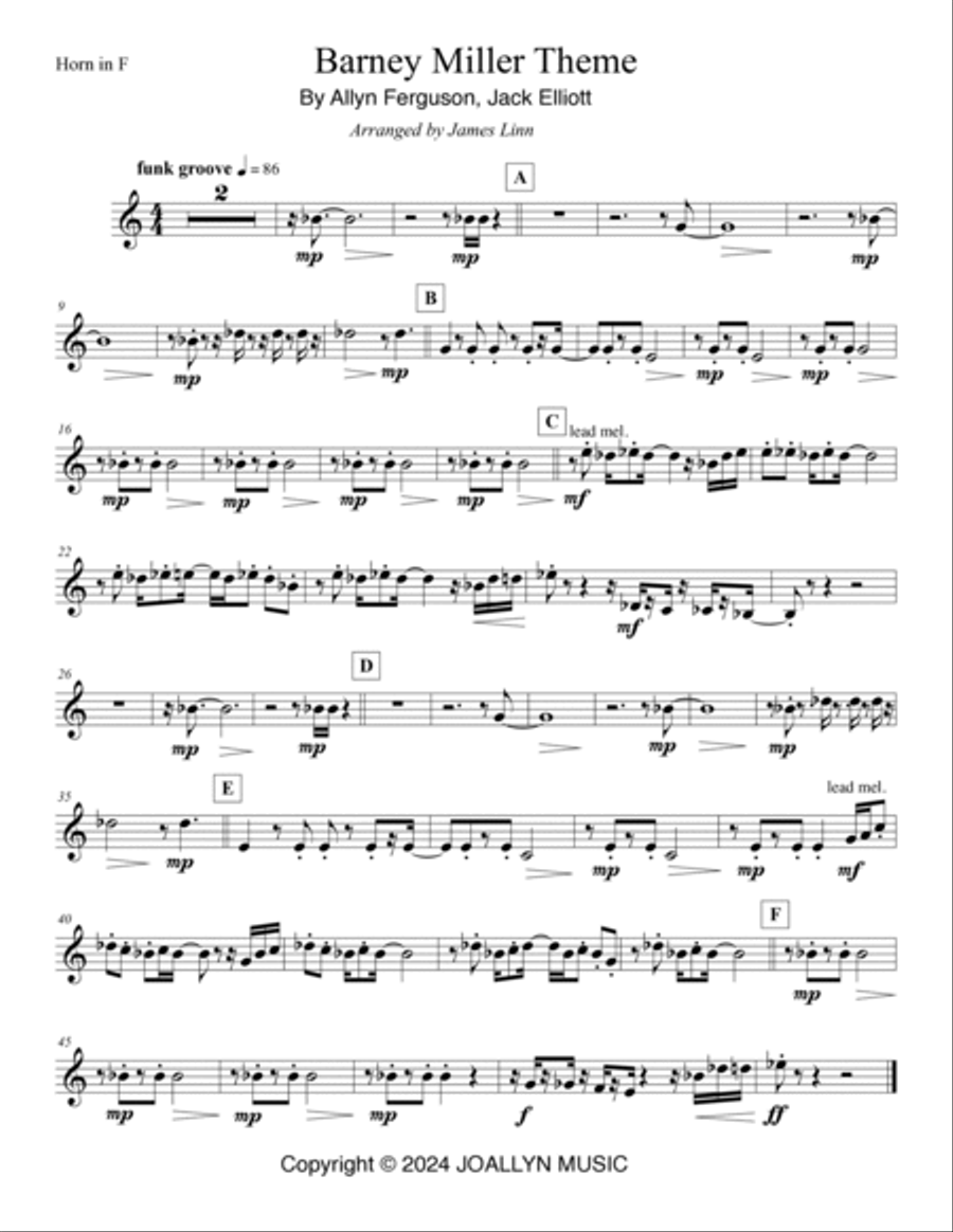 Barney Miller Theme Barney Miller Theme Brass Ensemble scores gallery preview page 3