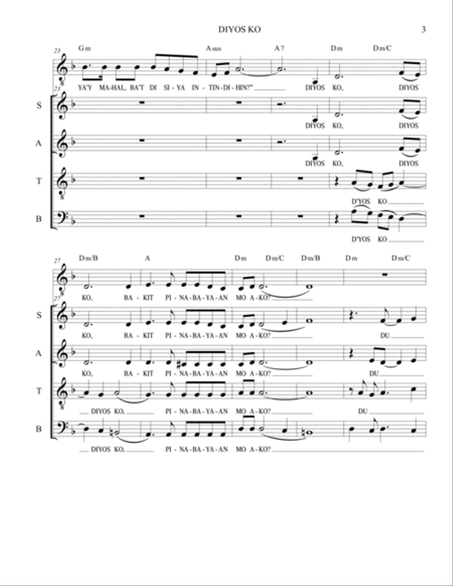Diyos Ko 4-Part scores gallery preview page 3