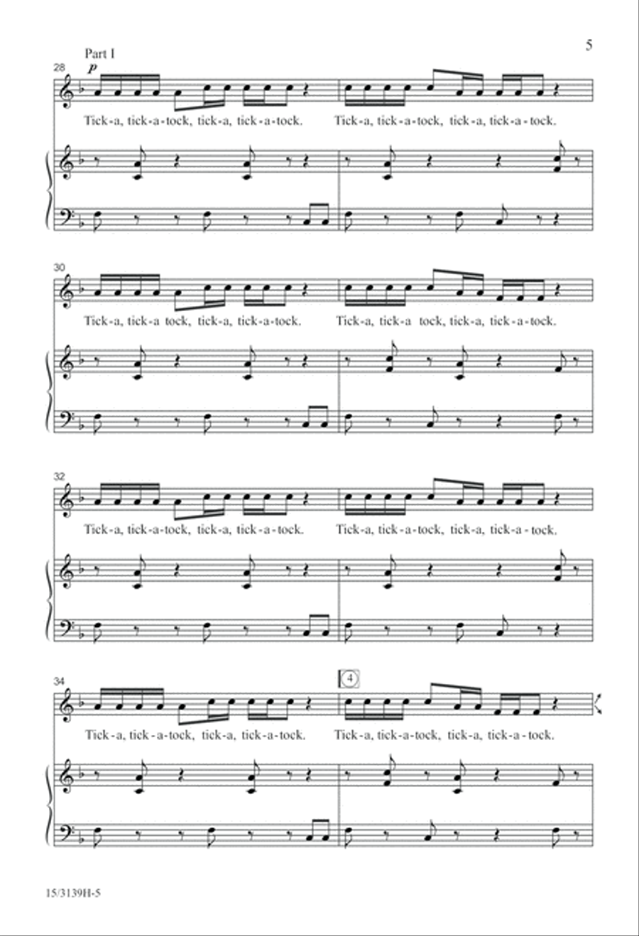Just Like Clockwork! 3-Part scores gallery preview page 6