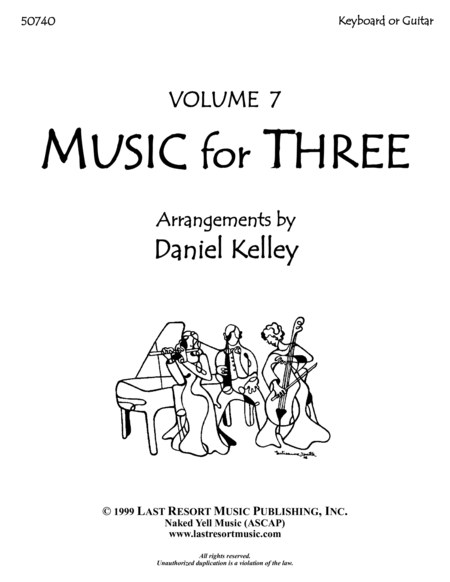 Music for Three, Volume 7 Keyboard or Guitar 50740