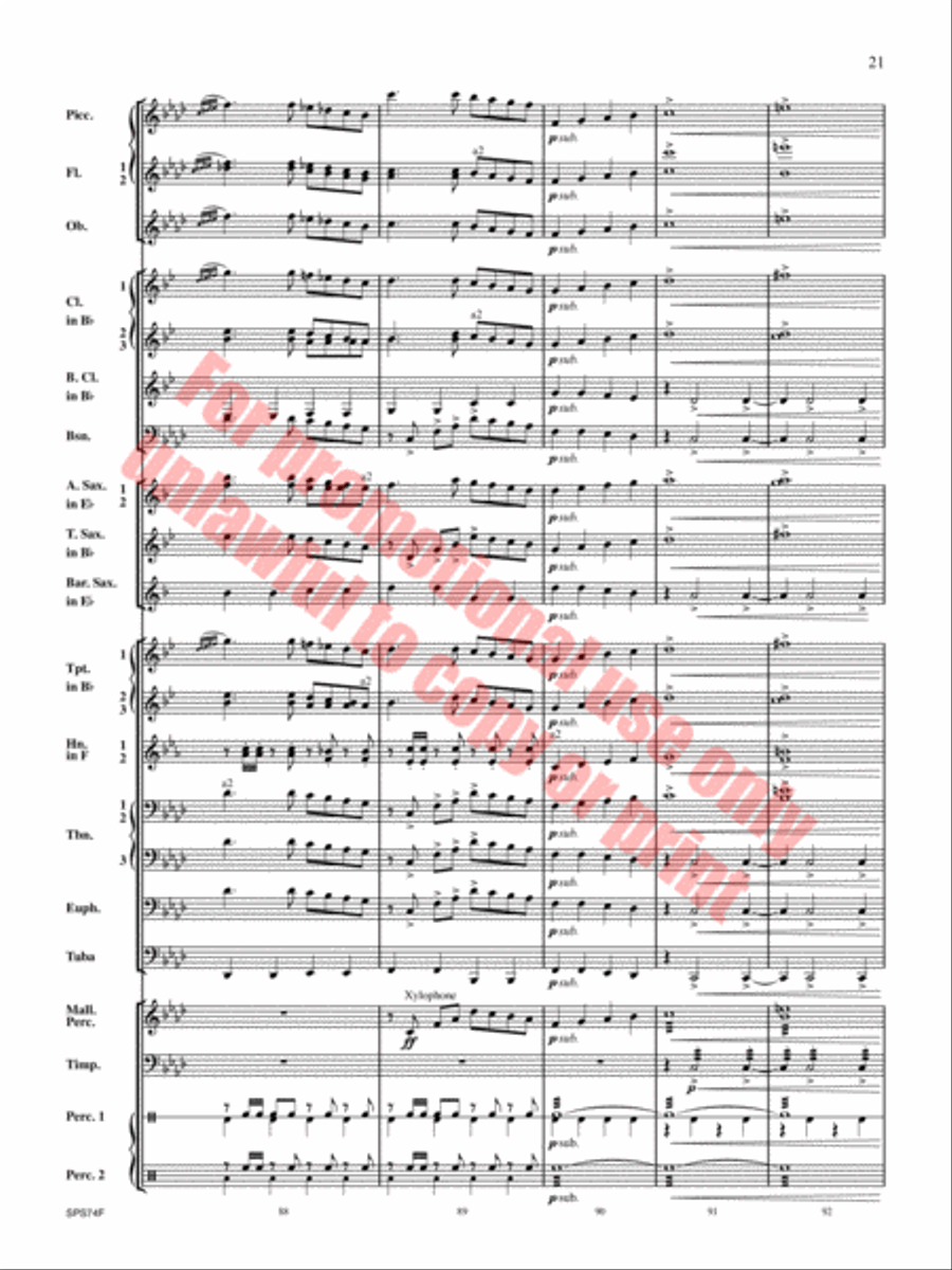 Courage of the Cossacks Concert Band scores gallery preview page 22
