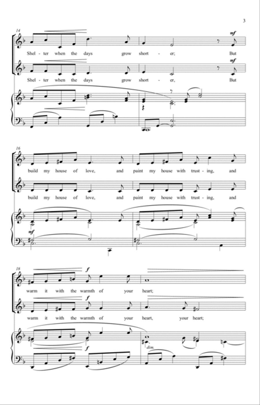 My House (from Peter Pan Suite) (arr. Emily Crocker) SA scores gallery preview page 3