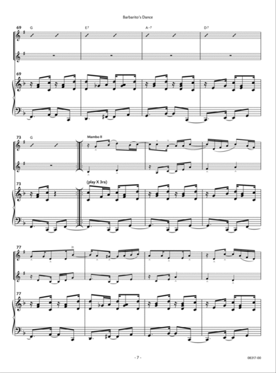Barbarito's Dance Barbarito's Dance Clarinet Duet scores gallery preview page 6