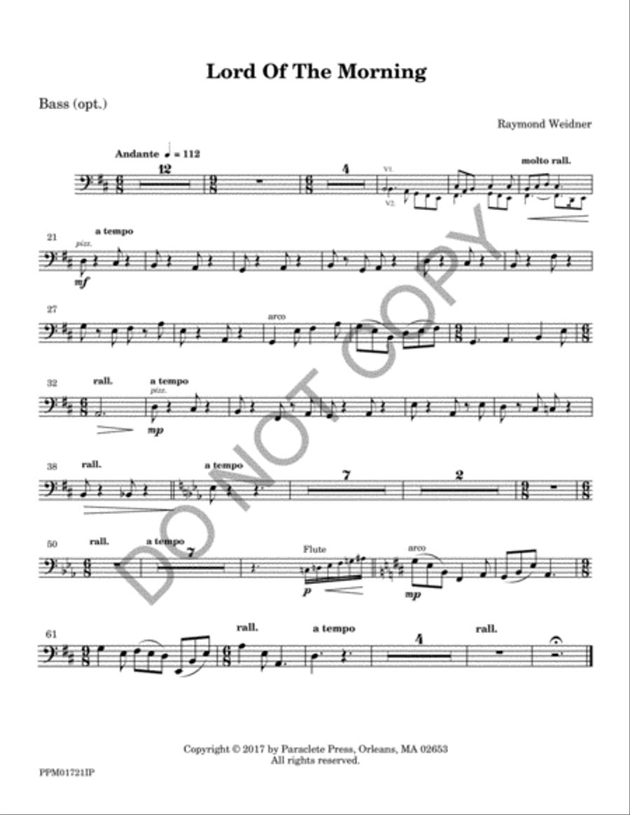 Lord of the Morning - Instrumental Parts Flute scores gallery preview page 7