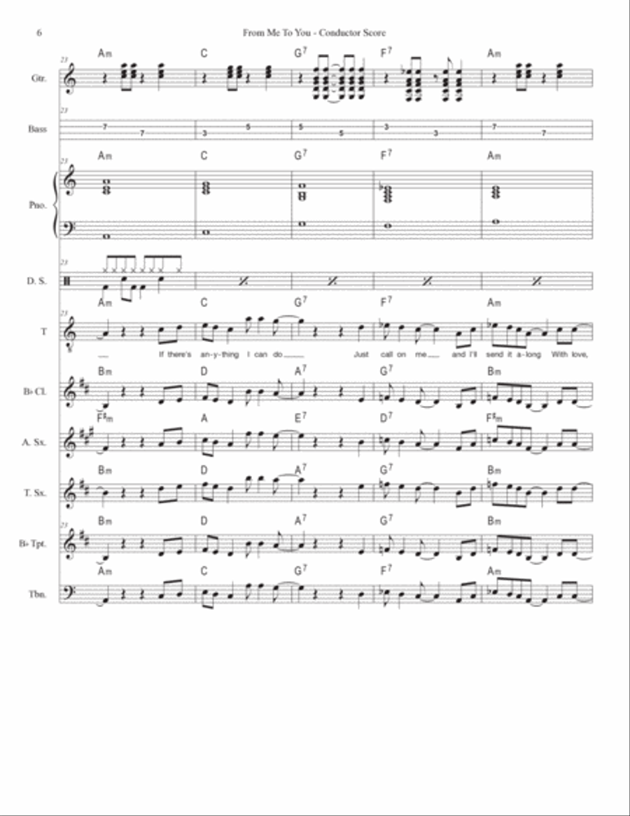 From Me To You Jazz Ensemble scores gallery preview page 6