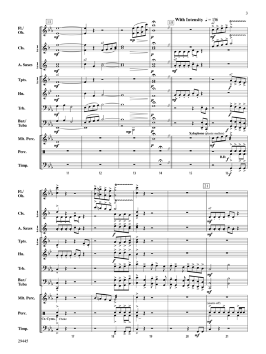 Anthem of Liberty (Score only) Concert Band scores gallery preview page 3