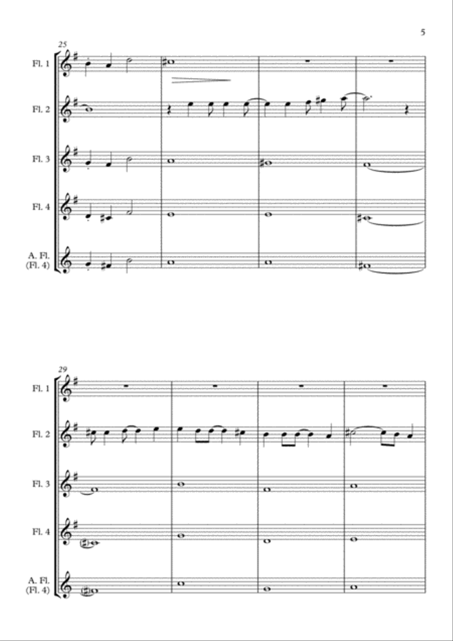 Africa Flute Quartet scores gallery preview page 5