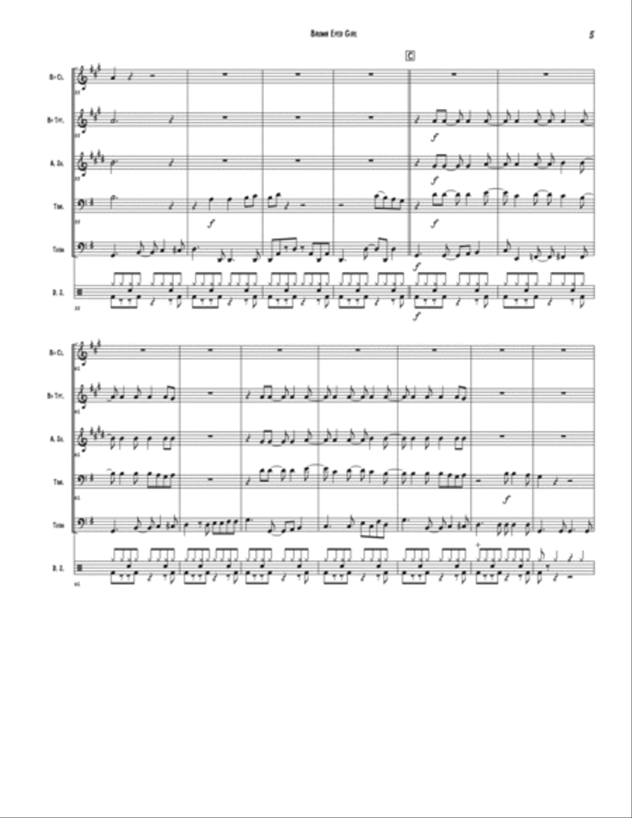 Brown Eyed Girl Brown Eyed Girl Clarinet scores gallery preview page 5
