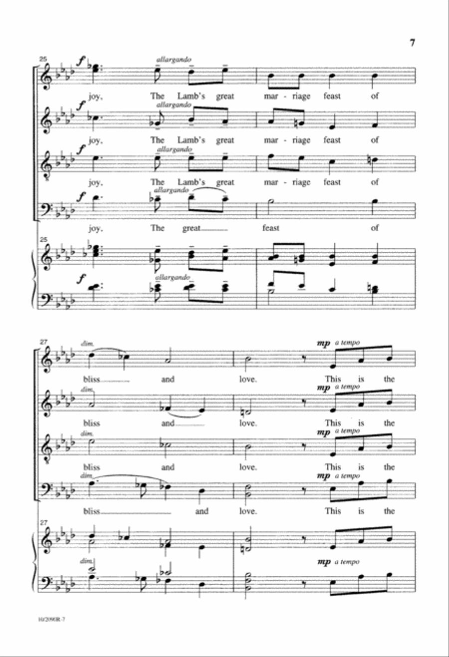 The Hour of Banquet and Song Divisi scores gallery preview page 7
