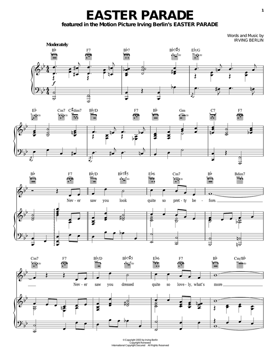 Easter Parade Guitar scores gallery preview page 1