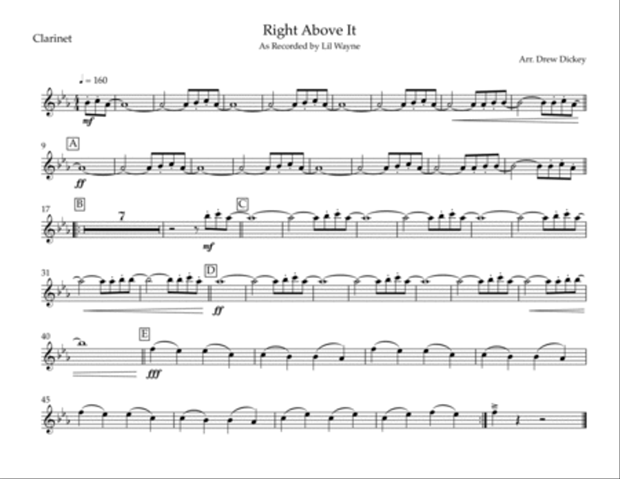 Right Above It Marching Band scores gallery preview page 5