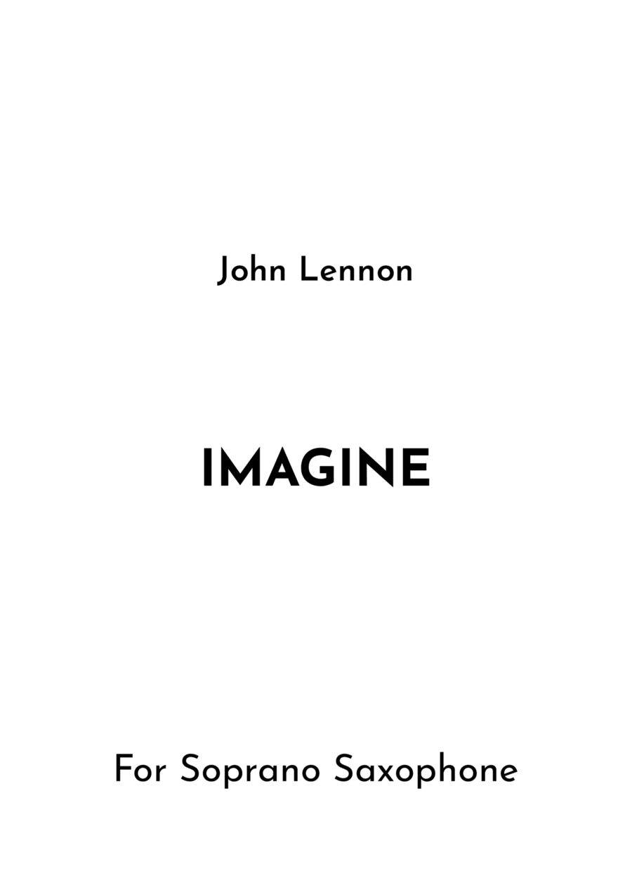 Imagine Imagine Soprano Saxophone scores gallery preview page 1