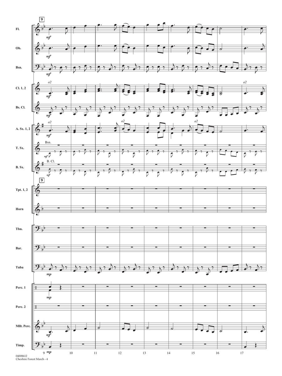 Cheshire Forest March - Conductor Score (Full Score) Concert Band scores gallery preview page 4