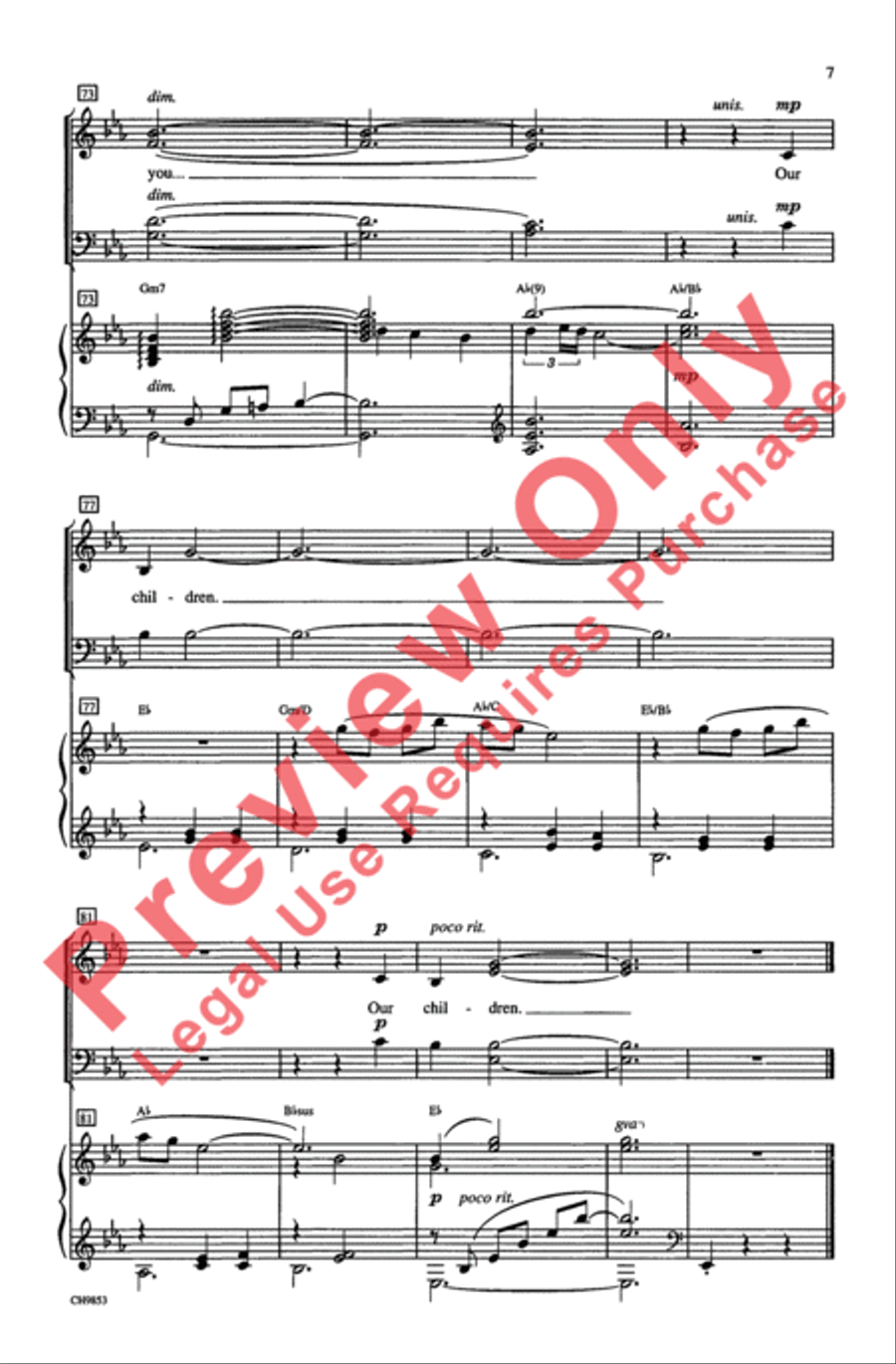 Our Children (from Ragtime The Musical) 4-Part scores gallery preview page 7
