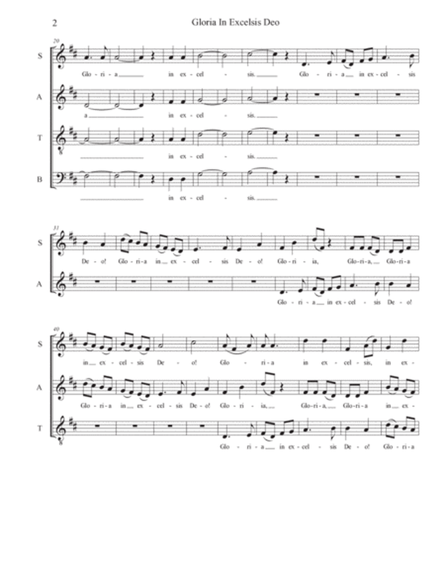 Gloria In Excelsis Deo (Vocal Quartet - (SATB) image number null
