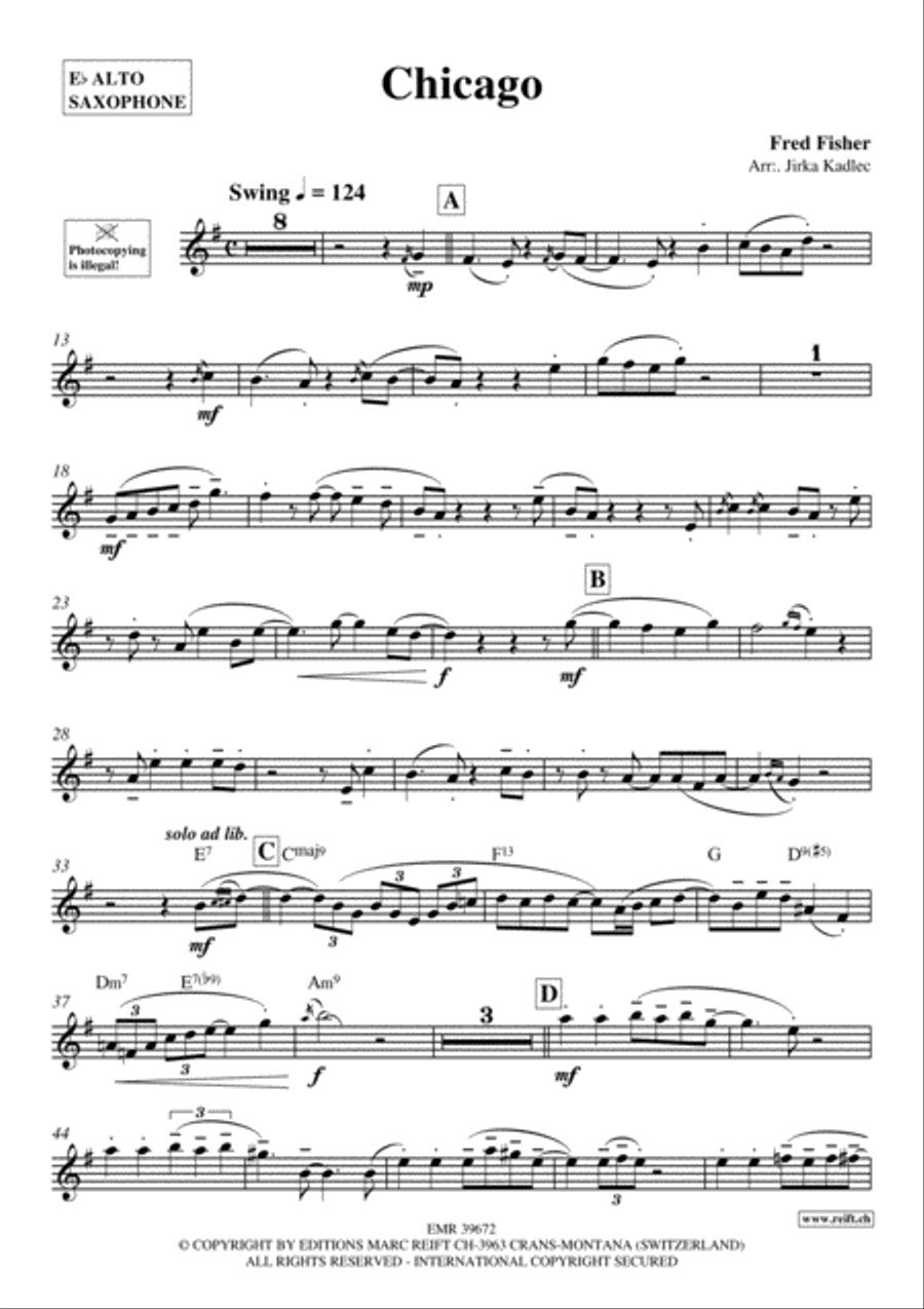 Chicago Alto Saxophone scores gallery preview page 2