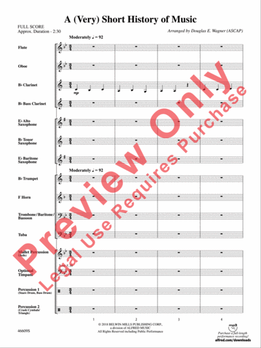 A (Very) Short History of Music Concert Band scores gallery preview page 3