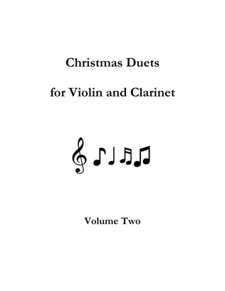 Book cover for Christmas Duets for Violin and Clarinet, Volume Two